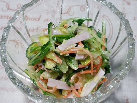 水菜たっぷりのコールスロー風サラダ